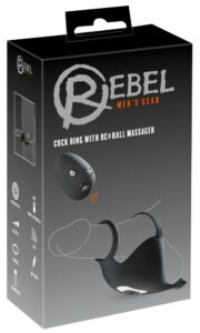 Cock ring with RC ball massager 12,3cm Ø 3,5cm